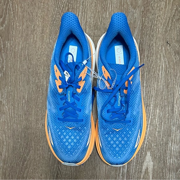 Hoka Mens Clifton 9 Running Shoe Sneaker Blue New Size 10 Blue - Picture 2 of 11